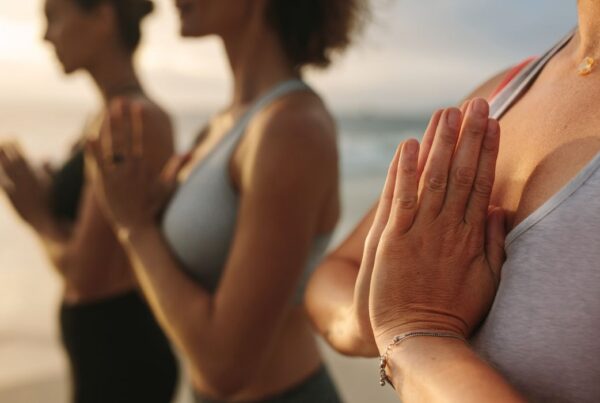Woman practicing yoga